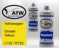 Preview: Volkswagen, Ginster Yellow, L132 / R132: 400ml Sprühdose + 400ml Klarlack - Set, von ATW Autoteile West.